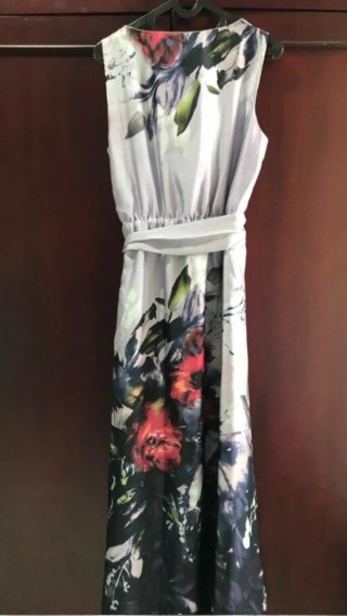 Vestido largo floral invitada MANGO