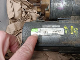 Motor de arranque Valeo model 73602 para motores diesel citroen