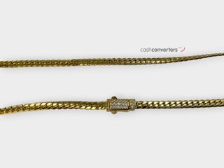 cadena oro 18k con circonita 22.5cm
