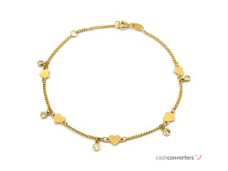 pulsera oro 18k con piedra con circonita