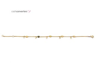 pulsera oro 18k con piedra con circonita