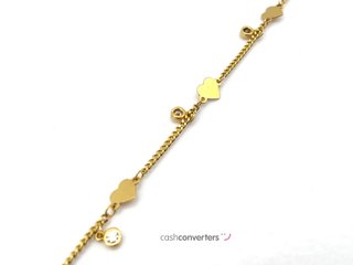 pulsera oro 18k con piedra con circonita