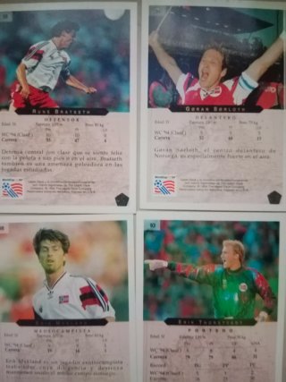 Colección Mundial 94 Upper Deck(Noruega y Suiza)