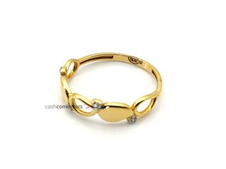 anillo oro 18k con circonita