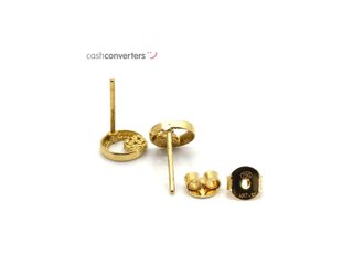 pendientes oro 18k con piedra con circonita