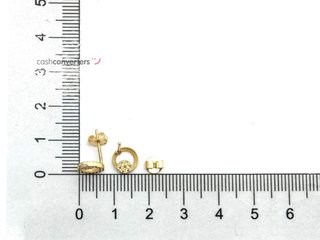 pendientes oro 18k con piedra con circonita