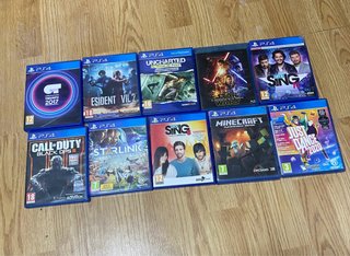 Pacchetto PS4 Fat Nero 1TB + Controller + 10 Giochi e cavi