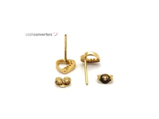 pendientes oro 18k con piedra con circonita