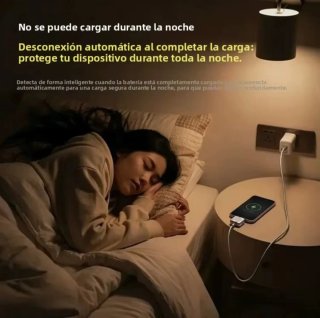 Separador seguridad carga usb tipo C, desconexion