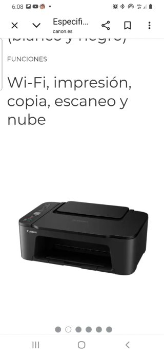 Impresora Multifunción Canon Negra Pixma TS4350