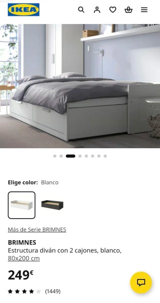 Estructura diván IKEA BRIMNES 80x200