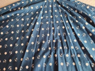Vestido retro azul con anclas