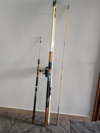 Lote de 3 cañas de pescar