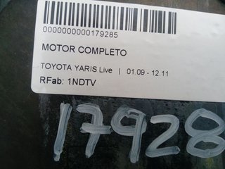 TOYOTA YARIS Live MOTOR COMPLETO