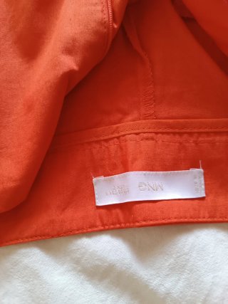 Pantalones Mango Anchos Naranja