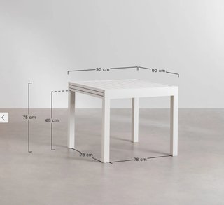 Mesa extensible SKLUM 90-180x90 cm
