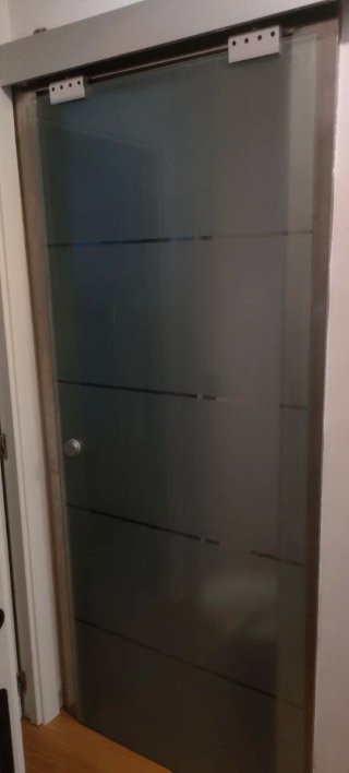 Puerta corredera vidrio seguridad translúcido