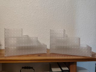 Lote 6 cajas apilables transparen distintos tamaño