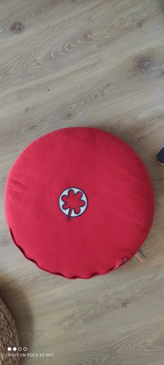 Puf Taburete Redondo Hojas Banano