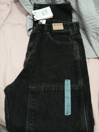 Pantalón vaquero negro Pull&Bear Talla 40