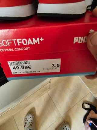 Tenis Puma Talla 35 Negro/Gris