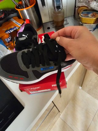 Tenis Puma Talla 35 Negro/Gris