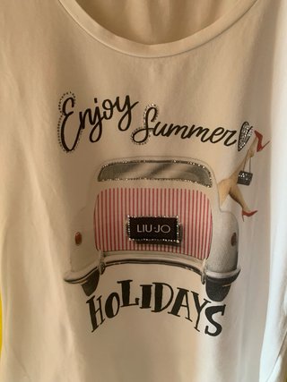 T-shirt Liu Jo bianca con stampa