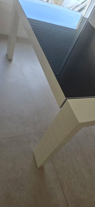 Mesa de comedor extensible cristal y madera