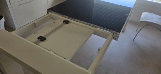 Mesa de comedor extensible cristal y madera