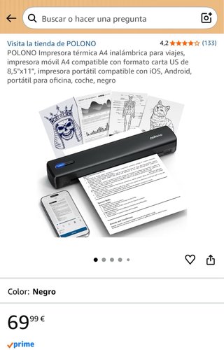Impresora Térmica Portátil POLONO A4 Bluetooth