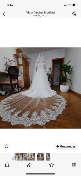 Vestido de Novia con Velo ajustable