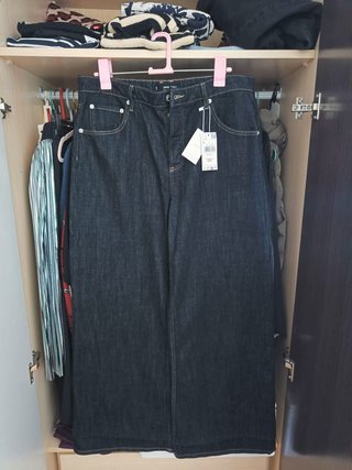 Pantalón Mango Talla 44 Azul Oscuro
