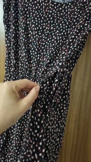 Vestito a pois nero multicolor