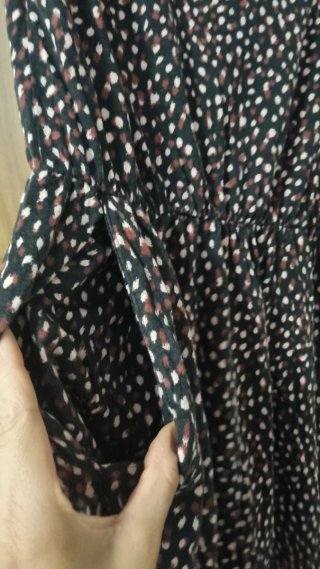 Vestito a pois nero multicolor