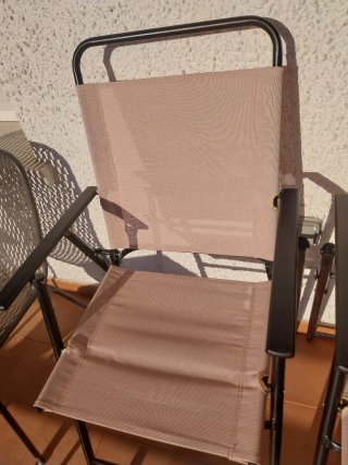 Conjunto 2 Sillas Altas Jardín Beige