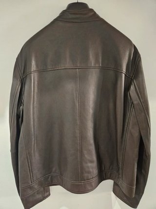 Chaqueta Cuero Hombre Massimo Dutti marrón