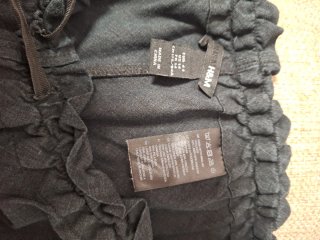 Falda H&M Lino T44 Bolsillos Azul