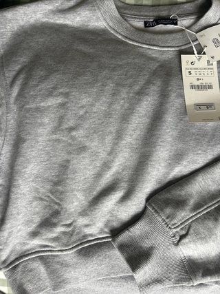 Sudadera Zara Gris Talla S