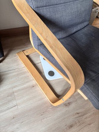 Sillón de tela y madera Ikea