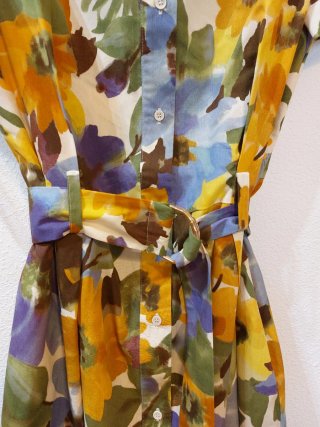 Vestido ZARA flores camisero