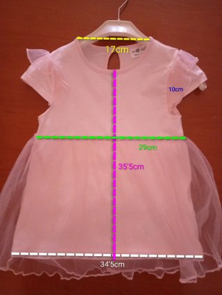 Vestido rosa niña tutu