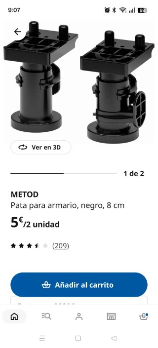 Patas para mueble METOD IKEA (4 unidades)