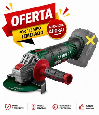Amoladora Parkside 20V sin batería