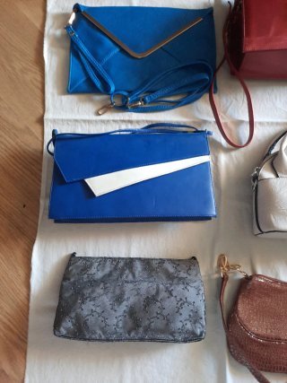Lote 8 bolsos de fiesta y eventos varios colores
