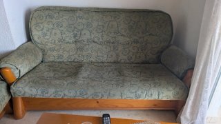 Conjunto de muebles de madera de pino