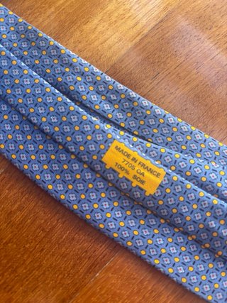 Corbata Hermes Azul y Dorado