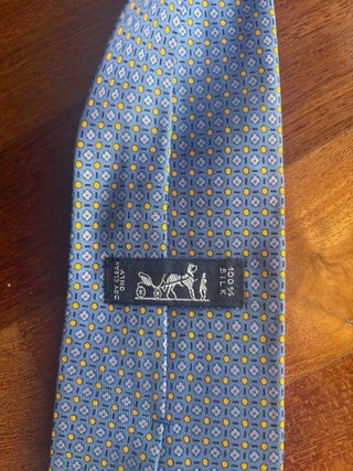 Corbata Hermes Azul y Dorado