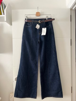 Pantalón vaquero ancho azul