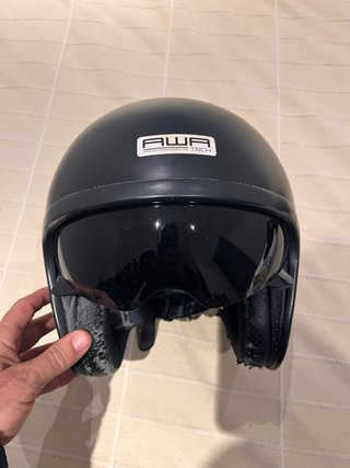 Casco Moto AWA Retro Vintage Talla M + Gafas