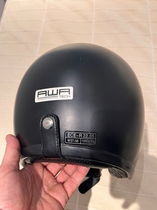 Casco Moto AWA Retro Vintage Talla M + Gafas